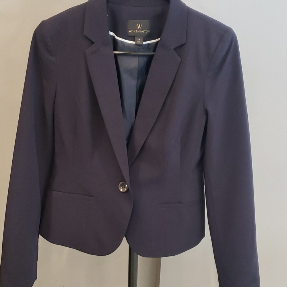 Womens navy blazer, size S, Worthington